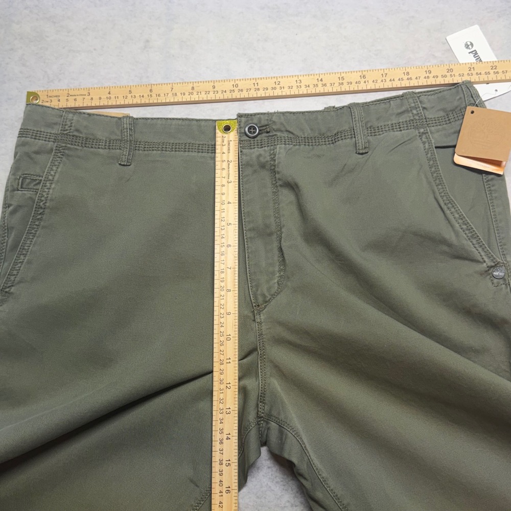 NWT Timberland Straight Fit Mens 40x32 Grape Leaf Green Cotton Chino Work Pants - Picture 7 of 11